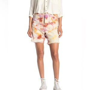 We The Free Tie-Dye Women Shorts - Orange and Pink